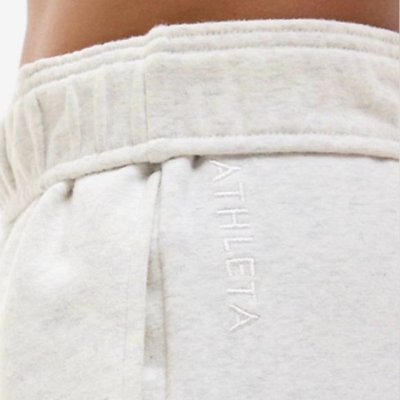 Athleta Women’s Sz M Forever Fleece High Rise Jogger in Fog Grey Heather NWOT - Picture 3 of 14